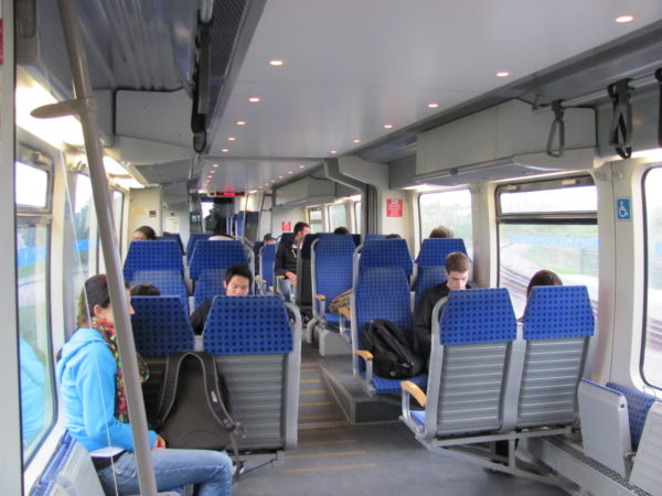 The interior of the O-Train should look familiar to people who have taken DB Regio trains