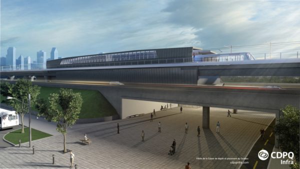 Rendering of a REM line station