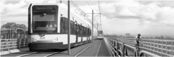 The Champlain Bridge Rail as envisioned in AMT's annual report for 1999